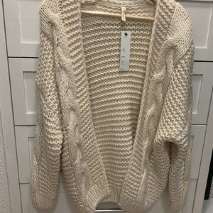 VICI Dolls Wishlist Chunky Cardigan Cream S/M NWT